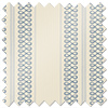 Trellis Prints, Noble Stripe Raffs Blue - Roller Blind